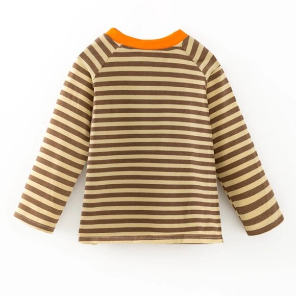 Boutique Thanksgiving Turkey Boys Long Sleeve Shirt - Picture 4 of 5